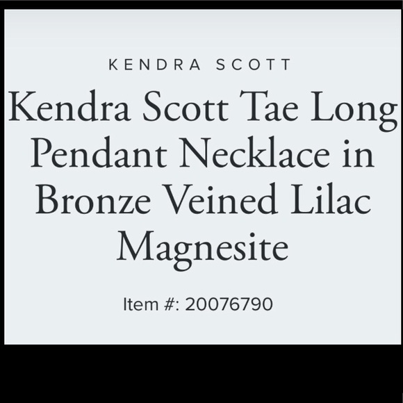 Kendra Scott TAE Long Pendant Necklace - Picture 4 of 13